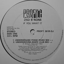 Load image into Gallery viewer, 2nd II None : If You Want It (Remixes) (12&quot;, Promo)
