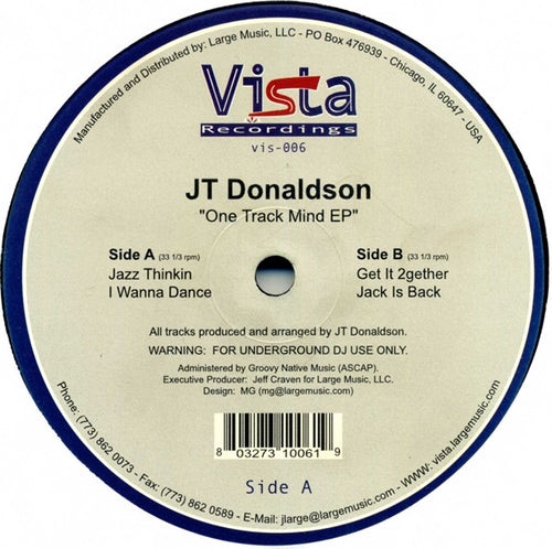 JT Donaldson* : One Track Mind EP (12