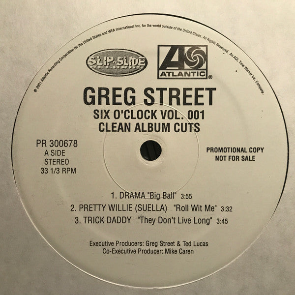 Greg Street : Six O'Clock Vol. 001 Clean Album Cuts (12