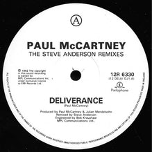 Load image into Gallery viewer, Paul McCartney : Deliverance (The Steve Anderson Mixes) (12&quot;)
