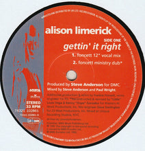 Load image into Gallery viewer, Alison Limerick : Gettin&#39; It Right (12&quot;, Single)
