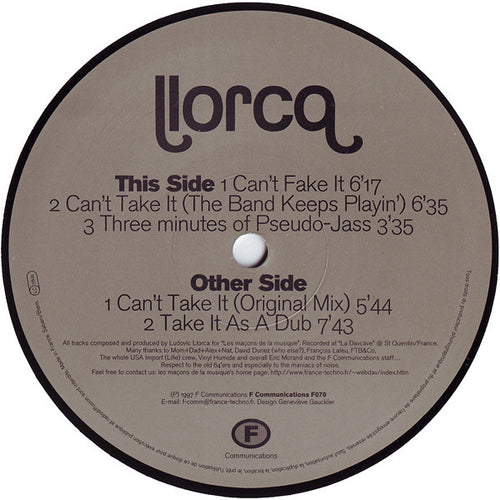 Llorca : Can't Take It (12
