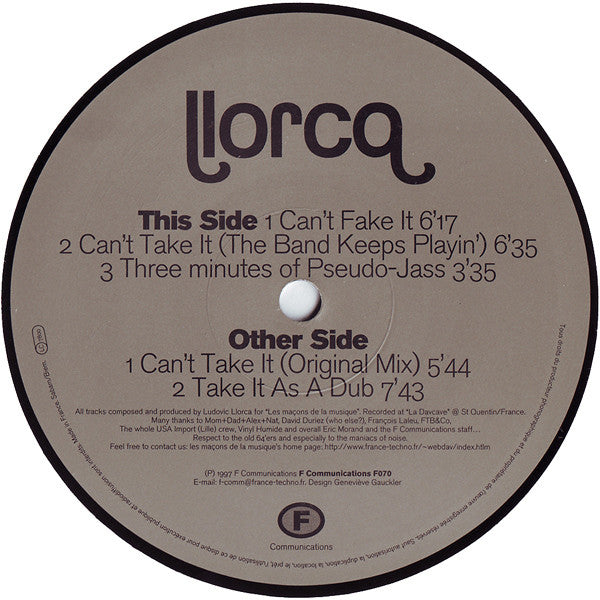 Llorca : Can't Take It (12