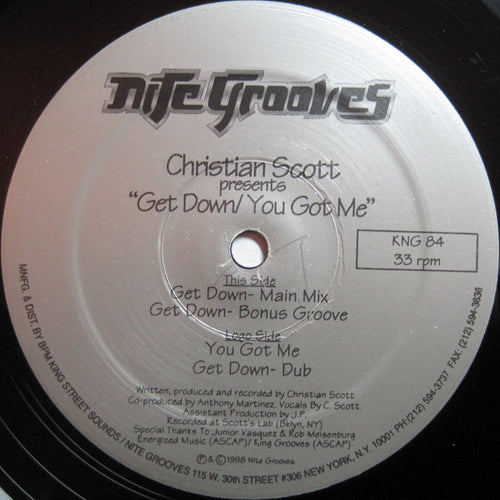 Christian Scott : Get Down / You Got Me (12