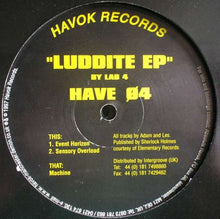 Load image into Gallery viewer, Lab 4 : Luddite EP (12&quot;, EP)
