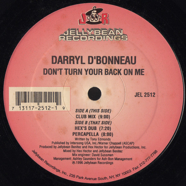 Darryl D'Bonneau : Don't Turn Your Back On Me (12
