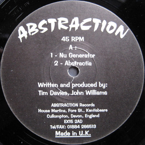 Tim Davies, John Williams : Nu Generator (12