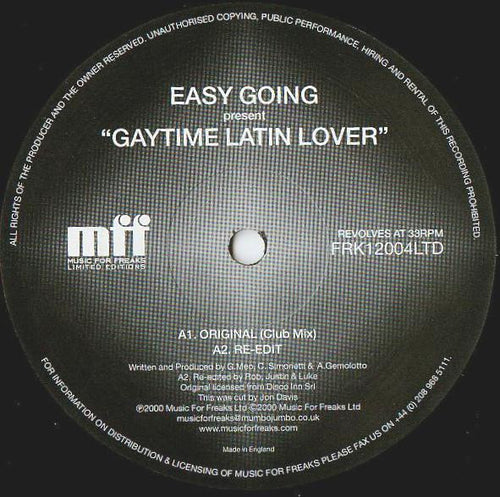 Easy Going : Gaytime Latin Lover (12