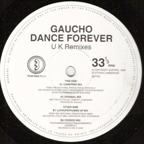 Gaucho : Dance Forever (UK Remixes) (12