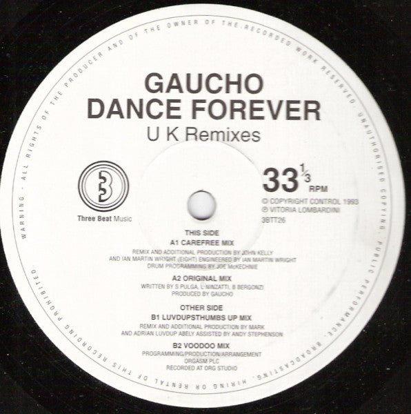 Gaucho : Dance Forever (UK Remixes) (12