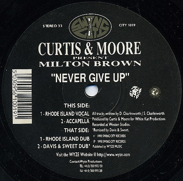 Curtis & Moore Present Milton Brown : Never Give Up (12
