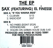 Load image into Gallery viewer, Sax Featuring El Finesse : The EP (12&quot;, EP)
