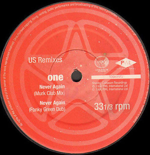 Happy Clappers : Never Again (U.S. Remixes) (DJ Promo 1) (12