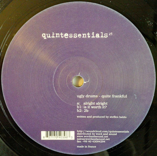 Ugly Drums : Quite Frankful (12