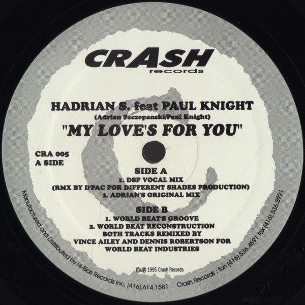 Hadrian S. Feat. Paul Knight : My Love's For You (12