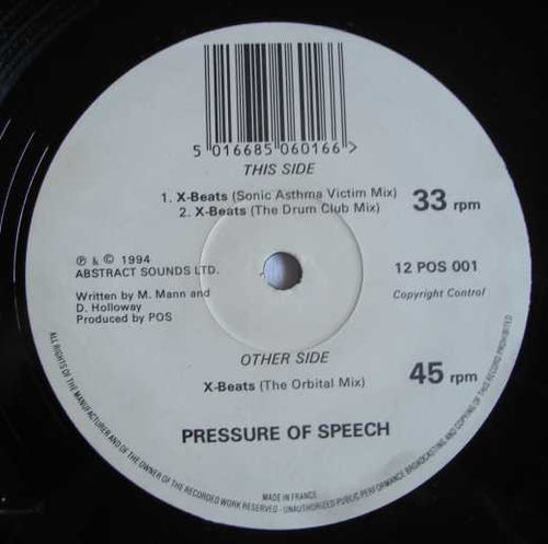 Pressure Of Speech : X-Beats (12