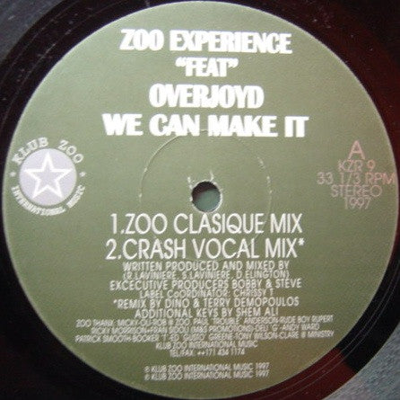 The Zoo Experience* Featuring Overjoyd : We Can Make It (12