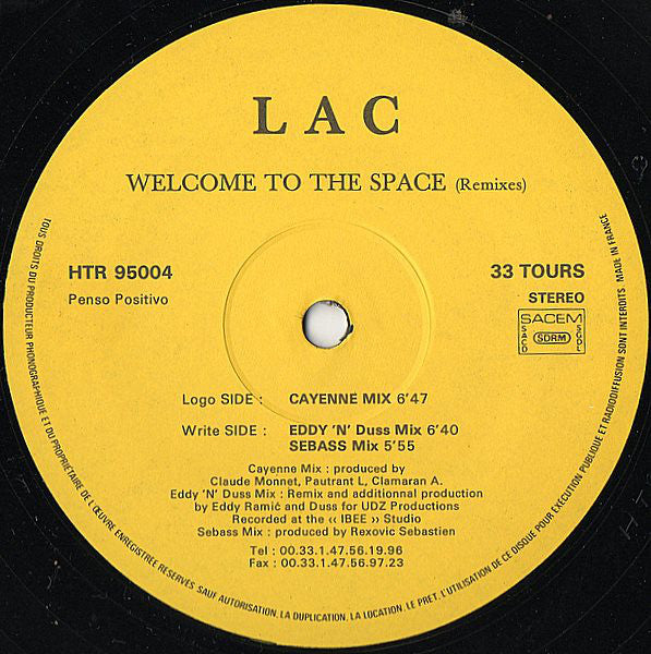 LAC : Welcome To The Space (Remixes) (12