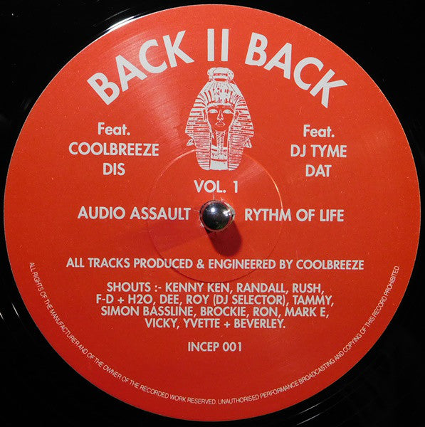 Coolbreeze* / DJ Tyme : Back II Back (Vol. 1) (12