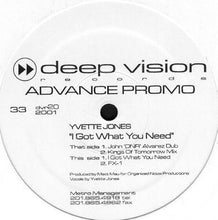Load image into Gallery viewer, Yvette Jones : I Got What You Need (12&quot;)

