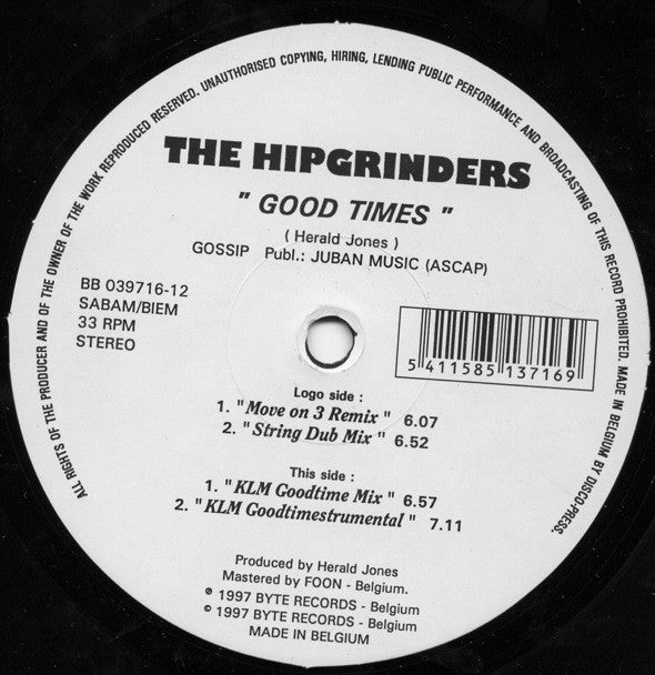 The Hipgrinders : Good Times (12