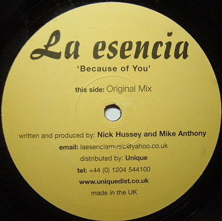 La Esencia : Because Of You (12