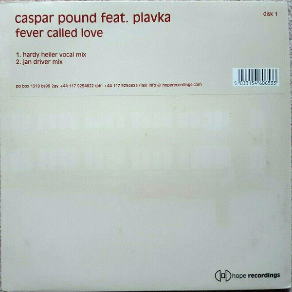 Caspar Pound Feat. Plavka : Fever Called Love (Disk 1) (12