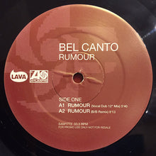 Load image into Gallery viewer, Bel Canto : Rumour (12&quot;, Promo)
