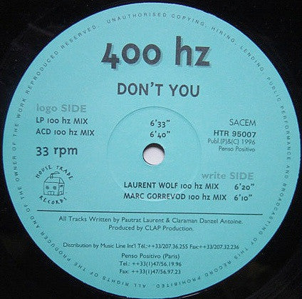 400 Hz : Don't You (12
