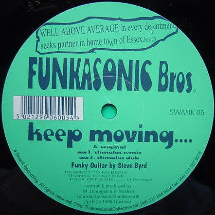 Funkasonic Bros. : Keep Moving (12