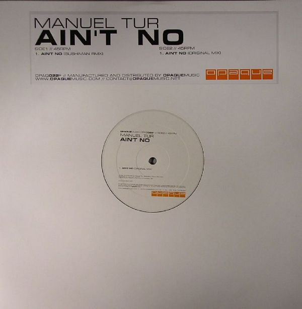 Manuel Tur : Ain't No (12