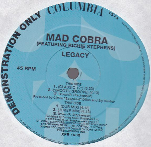 Mad Cobra Featuring Richie Stephens : Legacy (12
