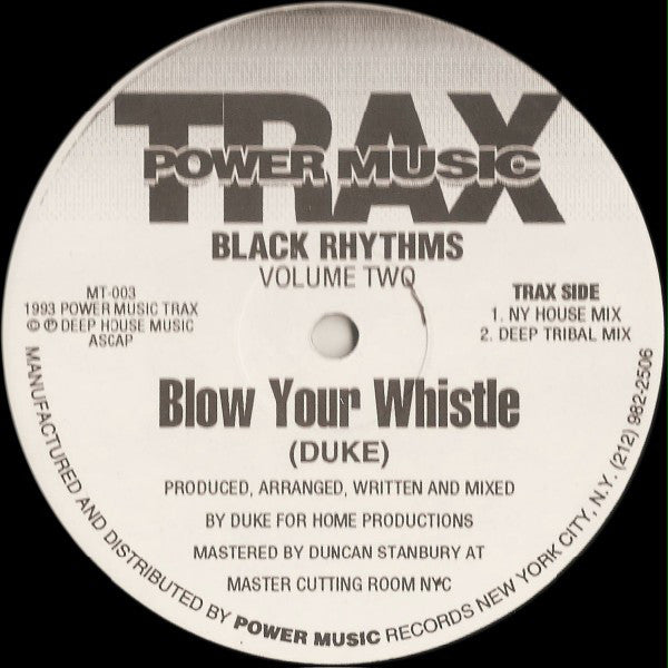 Black Rhythms : Blow Your Whistle (12