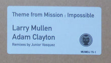 Load image into Gallery viewer, Larry Mullen &amp; Adam Clayton : Theme From Mission: Impossible (Remixes By Junior Vasquez) (12&quot;, Promo)
