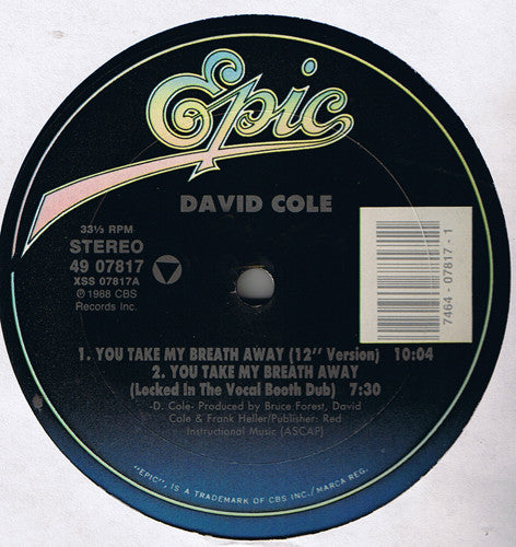 David Cole : You Take My Breath Away (12