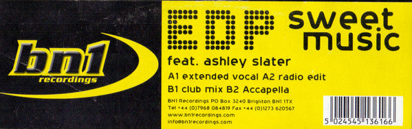 EDP Feat. Ashley Slater : Sweet Music (12
