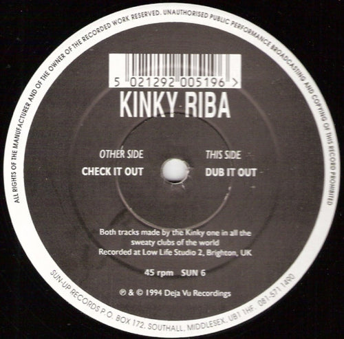 Kinky Riba : Check It Out / Dub It Out (12