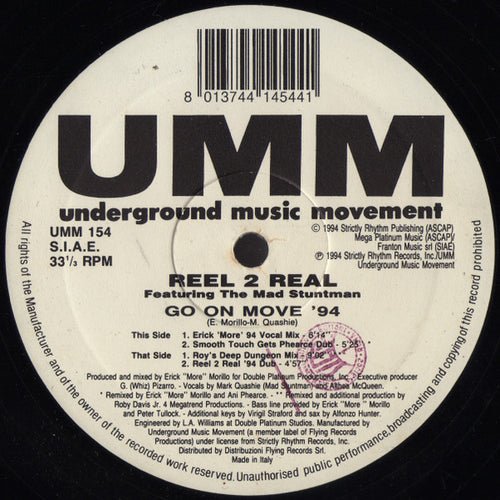 Reel 2 Real Featuring The Mad Stuntman : Go On Move '94 (12