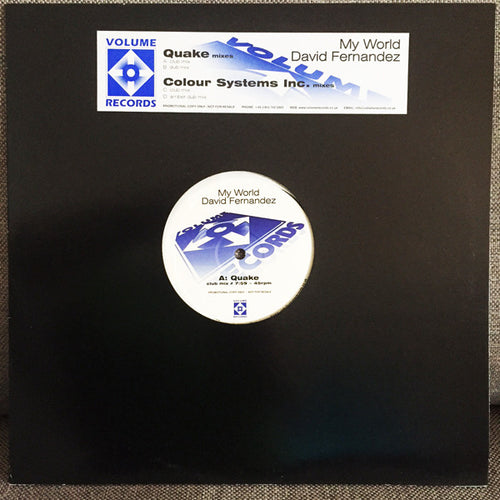 David Fernandez : My World (Quake / Colour Systems Inc. Mixes) (2x12
