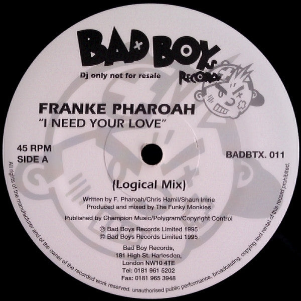 Frankë Pharoah : I Need Your Love (12