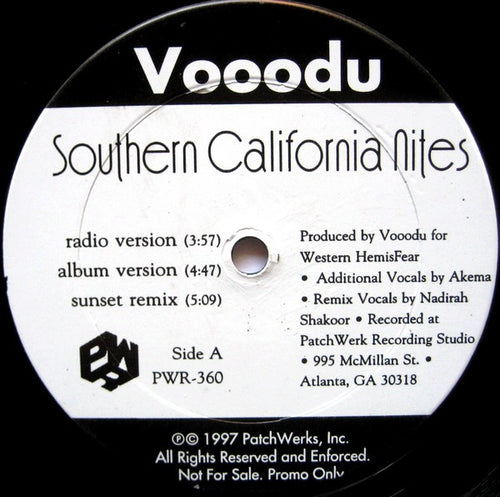Vooodu : Southern California Nites / Dark Regions (12
