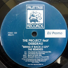 Load image into Gallery viewer, The Project (4) Feat Gerideau : Bring It Back 2 Luv (The Remixes) (12&quot;)
