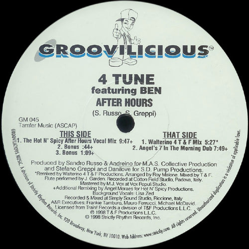 4Tune Featuring Ben (3) : Afterhours (12