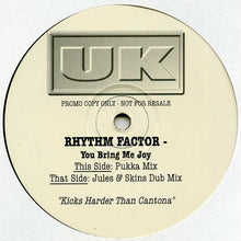 Load image into Gallery viewer, Rhythm Factor : You Bring Me Joy (2x12&quot;, Promo)
