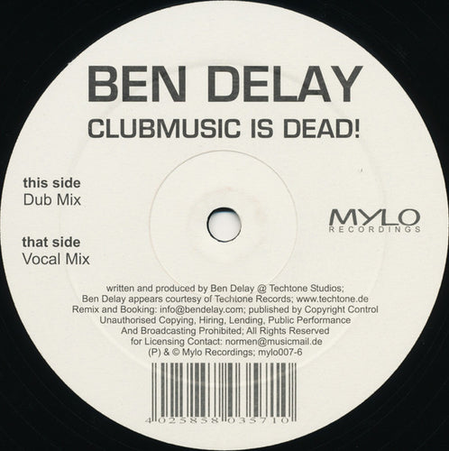 Ben Delay : Clubmusic Is Dead! (12