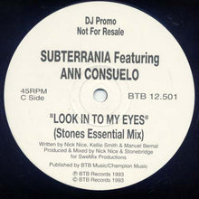 Load image into Gallery viewer, Subterrania Featuring Ann Consuelo : Look Into My Eyes (2x12&quot;, Ltd, Promo)
