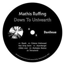 Load image into Gallery viewer, Mathis Ruffing : Down To Univearth (12&quot;, EP)
