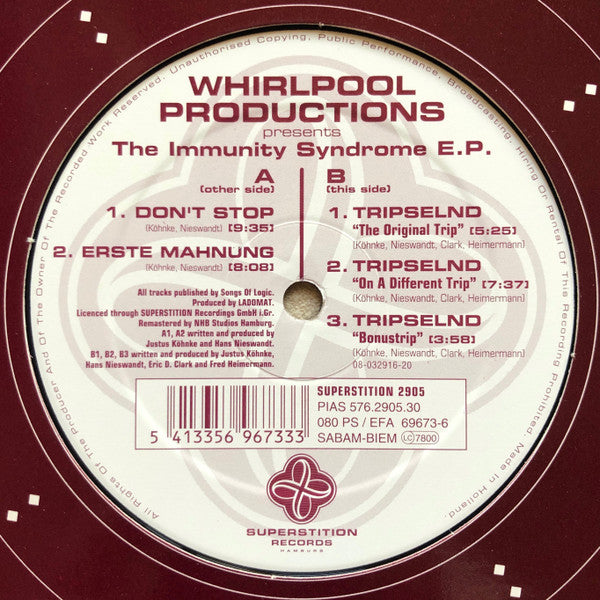 Whirlpool Productions : The Immunity Syndrome E.P. (12