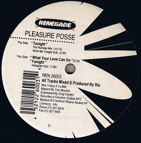 Pleasure Posse : Tonight (12