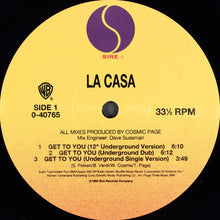 Load image into Gallery viewer, La Casa (4) : Get To You (12&quot;)
